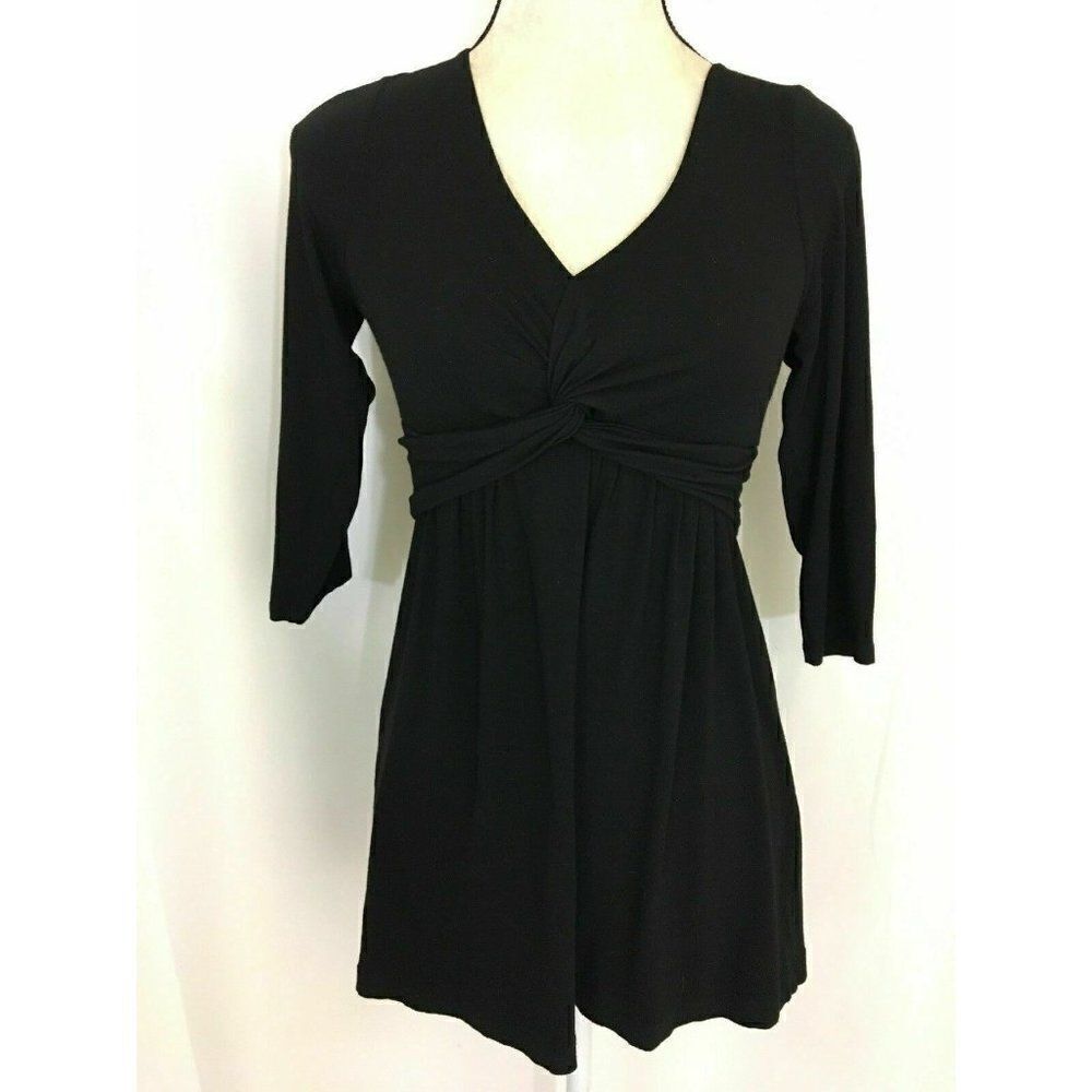 COPY - Only Hearts Solid Black Long Sleeve V Neck top